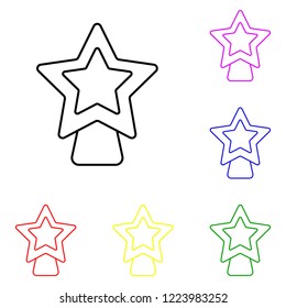 Christmas star line icon. Elements of Christmas and New Year in multi colored icons. Simple icon for websites, web design, mobile app, info graphics on white background