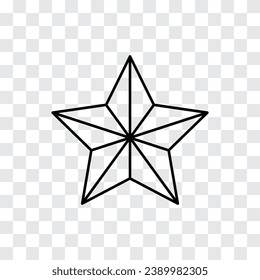 Christmas star line icon. Vector illustration.