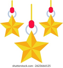 Christmas star Line vector Icon Design