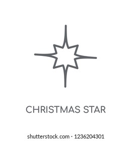 Christmas star linear icon. Modern outline Christmas star logo concept on white background from Christmas collection. Suitable for use on web apps, mobile apps and print media.