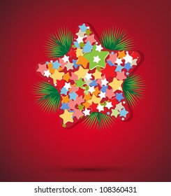 Christmas star and new year background