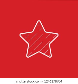 Christmas star on red background