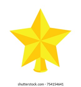 Christmas Star on top of the tree.
