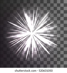 Christmas star on a transparent background
