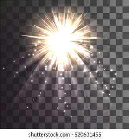 Christmas star on a transparent background