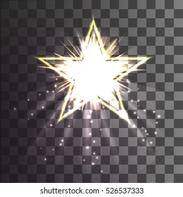 Christmas star on a transparent background