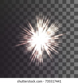 Christmas star on a transparent background