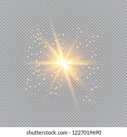 Christmas star, radiance rays from the star. Rays pointing the way. Vector illustration of abstract flare light rays. A set of stars, light and radiance, rays and brightness.