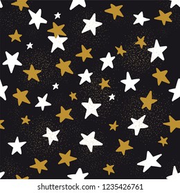 Christmas star seamless background
