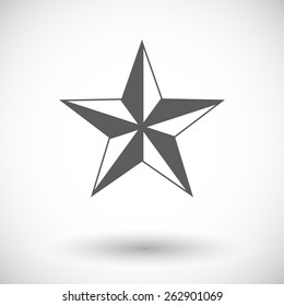 Christmas star. Single flat icon on white background. Vector illustration.