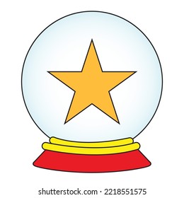 Icono de vector de nieve estrella navideña