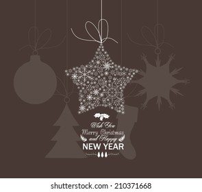 christmas star snowflakes