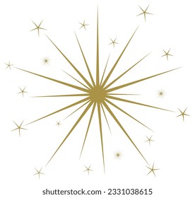 Christmas Star Sparkle abstract vector in Gold. Isolated Background.
Starry sky Christmas Symbol for Jesus birth.
Useable for background, wall paper, invitation, calendar, greeting cards etc.