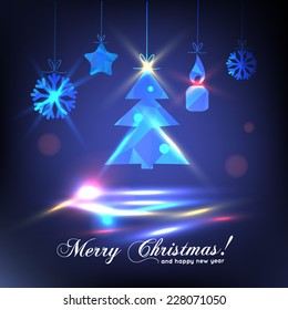 Christmas star, tree Background