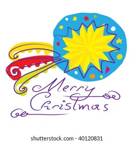 Christmas star with typography