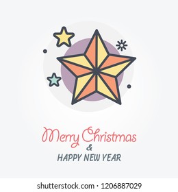 christmas star vector icon