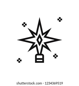 Christmas star vector icon