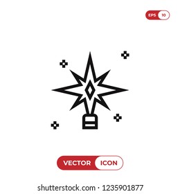 Christmas star vector icon