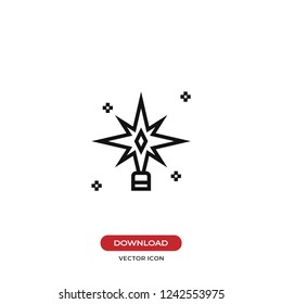 Christmas star vector icon