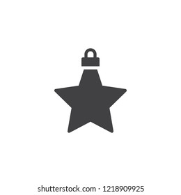 Christmas Star vector icon. filled flat sign for mobile concept and web design. Xmas star bauble toy simple solid icon. Symbol, logo illustration. Pixel perfect vector graphics