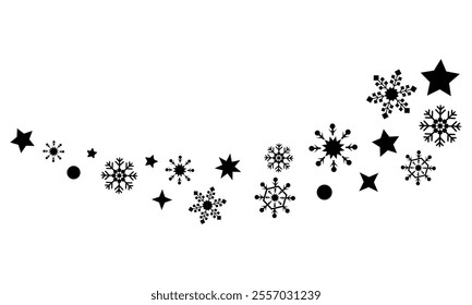 christmas star winter celebrate element icon silhouette	