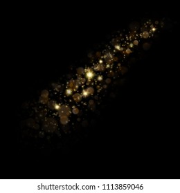 Christmas stardust trail effect. EPS 10