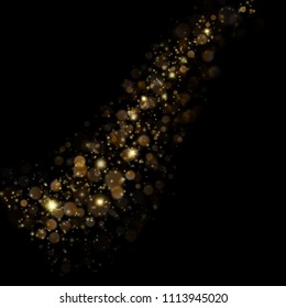 Christmas stardust trail effect. EPS 10