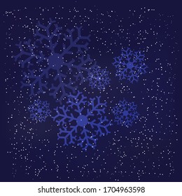 Cielo nocturno de Navidad, ilustración vectorial
