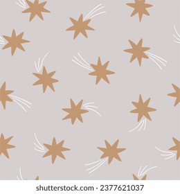 Christmas stars abstract vector pattern

