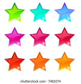 Christmas stars (vector) - design ellements for decoration