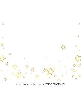 Superposición vectorial de las estrellas navideñas.  Magia estrellas de lujo confeti brillante. Espíritu navideño. Ilustración vectorial de estrellas festivas sobre fondo blanco.