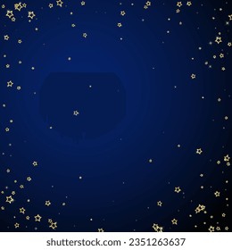 Christmas stars vector overlay.  Magic stars luxury sparkling confetti. Christmas spirit. Festive stars vector illustration on dark blue background.