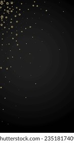 Christmas stars vector overlay.  Magic stars luxury sparkling confetti. Christmas spirit. Festive stars vector illustration on black background.