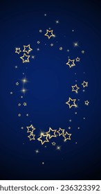 Superposición vectorial de las estrellas navideñas.  Magia estrellas de lujo confeti brillante. Espíritu navideño. Ilustración vectorial de estrellas festivas sobre fondo azul oscuro.