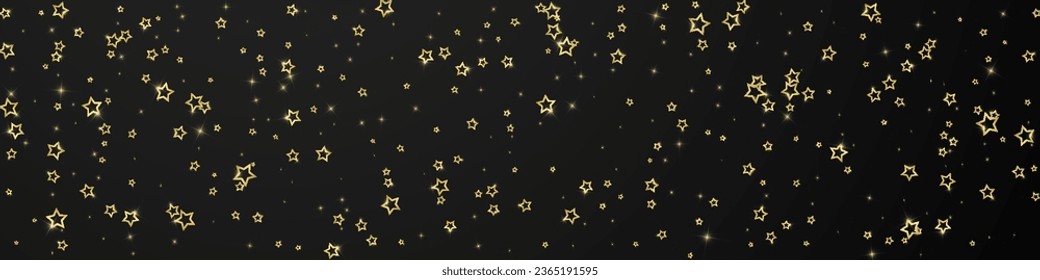Christmas stars vector overlay.  Magic stars luxury sparkling confetti. Christmas spirit. Festive stars vector illustration on black background.