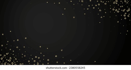 Christmas stars vector overlay.  Magic stars luxury sparkling confetti. Christmas spirit. Festive stars vector illustration on black background.