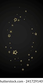 Christmas stars vector overlay.  Magic stars luxury sparkling confetti. Christmas spirit. Festive stars vector illustration on black background.