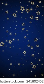 Christmas stars vector overlay.  Magic stars luxury sparkling confetti. Christmas spirit. Festive stars vector illustration on dark blue background.
