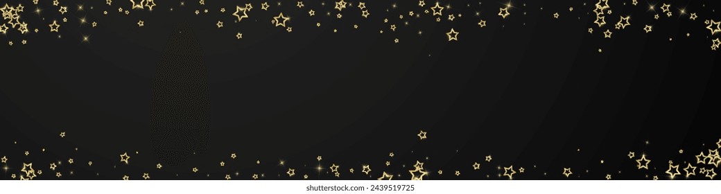 Weihnachtssterne Vektor-Overlay.  Magic Stars Luxus funkelndes Konfetti. Weihnachtsstimmung. Festliche Sterne Vektor-Illustration auf schwarzem Hintergrund.