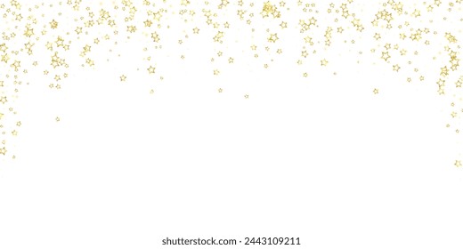 Superposición de vector de estrellas de Navidad.  Confeti espumoso de lujo de estrellas mágicas. Espíritu navideño. Estrellas festivas ilustración vectorial sobre fondo blanco.