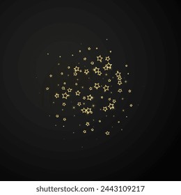 Christmas stars vector overlay.  Magic stars luxury sparkling confetti. Christmas spirit. Festive stars vector illustration on black background.