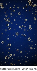 Estrellas de Navidad superpuestas de Vector.  Confeti espumoso de lujo de estrellas mágicas. Navidades espíritu. Ilustración vectorial de estrellas festivas sobre fondo azul oscuro.