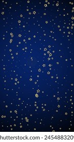 Estrellas de Navidad superpuestas de Vector.  Confeti espumoso de lujo de estrellas mágicas. Navidades espíritu. Ilustración vectorial de estrellas festivas sobre fondo azul oscuro.