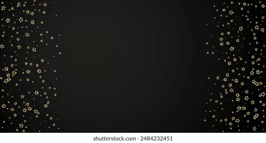 Christmas stars vector overlay.  Magic stars luxury sparkling confetti. Christmas spirit. Festive stars vector illustration on black background.