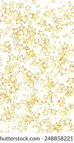 Estrellas de Navidad superpuestas de Vector.  Confeti espumoso de lujo de estrellas mágicas. Navidades espíritu. Estrellas festivas Ilustración vectorial sobre fondo blanco.