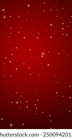 Christmas stars vector overlay.  Magic stars luxury sparkling confetti. Christmas spirit. Festive stars vector illustration on red background.