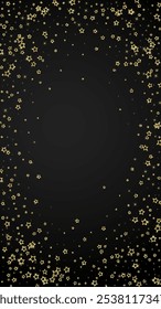 Christmas stars vector overlay.  Magic stars luxury sparkling confetti. Christmas spirit. Festive stars vector illustration on black background.
