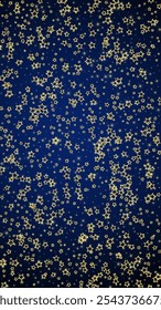 Christmas stars vector overlay.  Magic stars luxury sparkling confetti. Christmas spirit. Festive stars vector illustration on dark blue background.