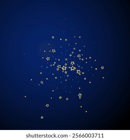 Christmas stars vector overlay.  Magic stars luxury sparkling confetti. Christmas spirit. Festive stars vector illustration on dark blue background.