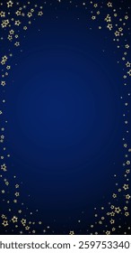Christmas stars vector overlay. Magic stars luxury sparkling confetti. Christmas spirit. Festive stars vector illustration on dark blue background.